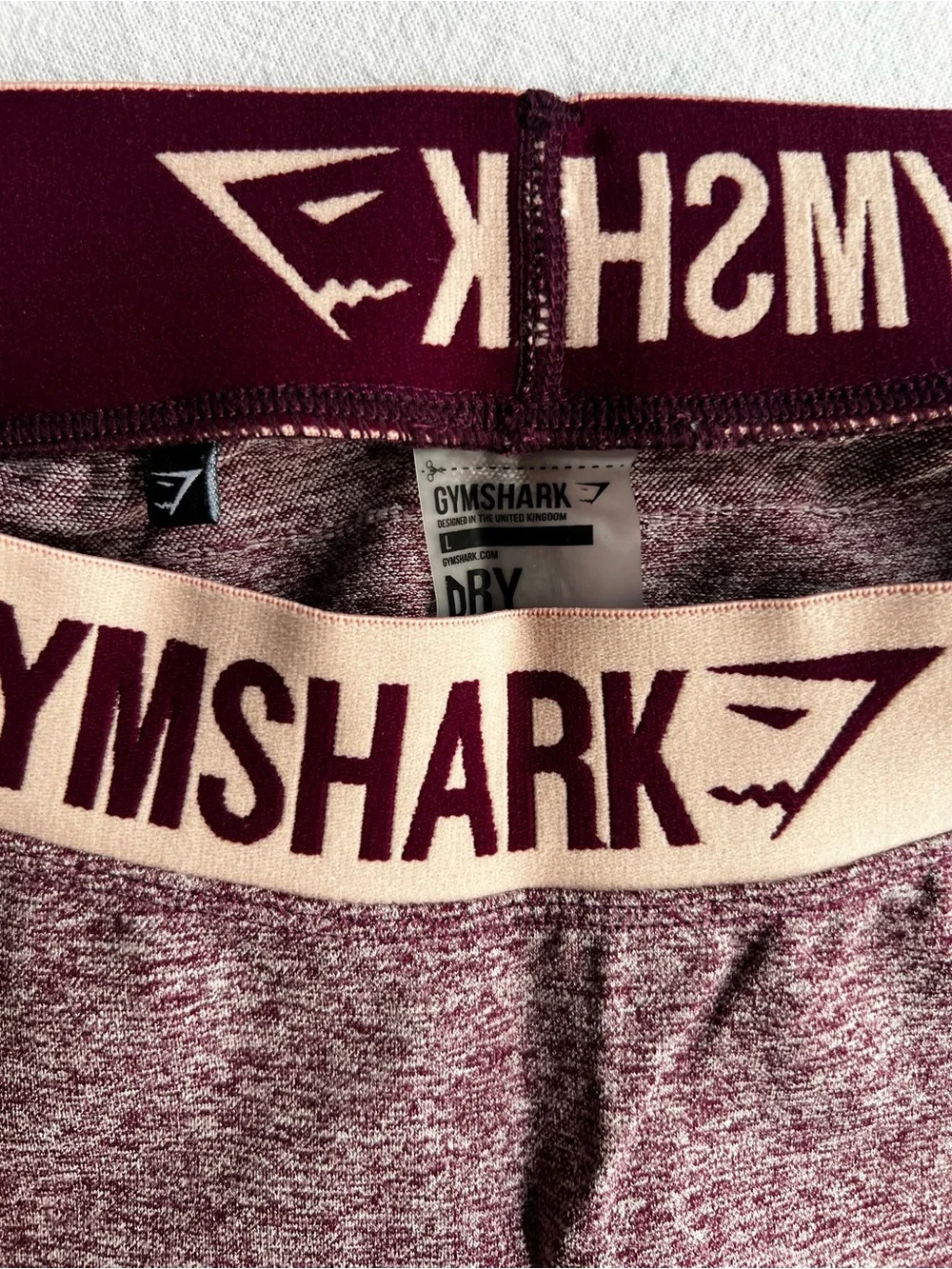 Gymshark Flex Matching Set Ruby Marl Leggings & Sports Bra Size L